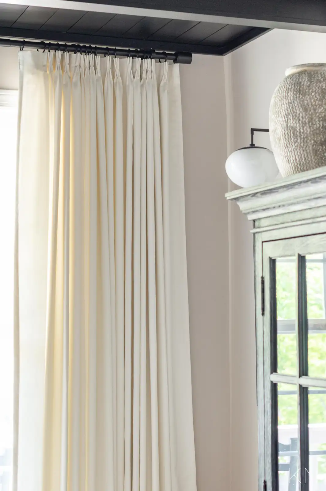west facing window heavy curtains