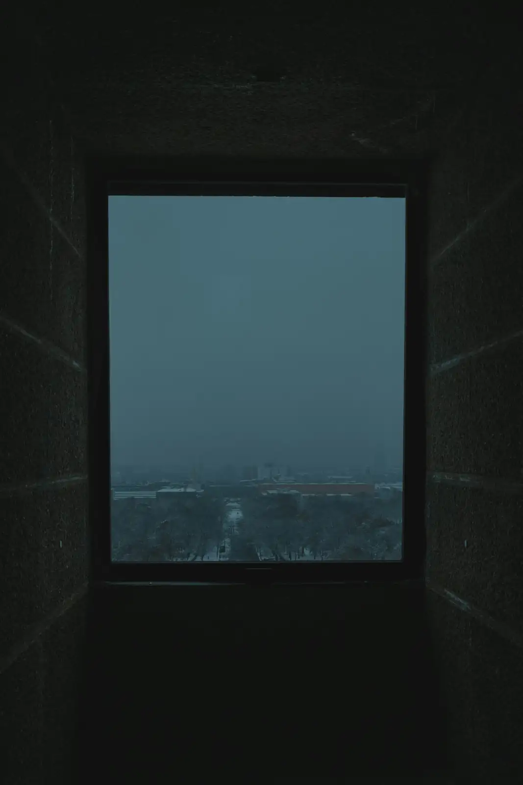 window with ventilator in city
