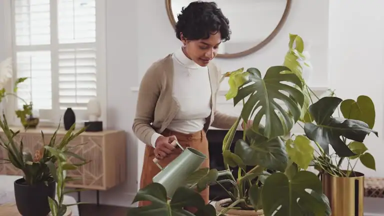 watering plant indoor care