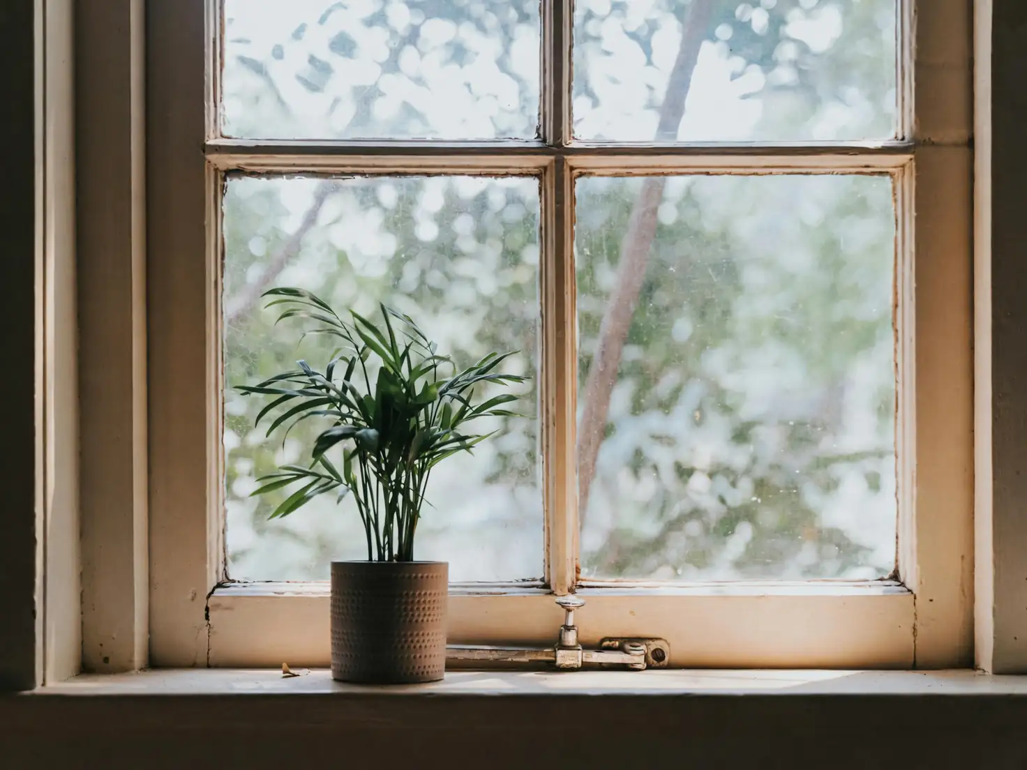 houseplant in balanced sunlight