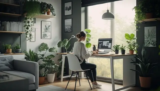 ZZ Plant in modern office