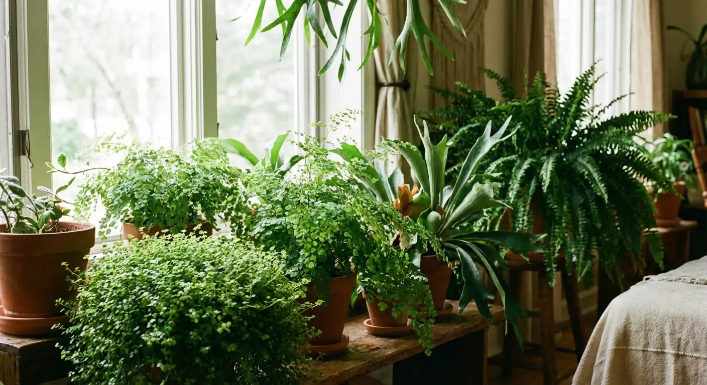 baby tears plant with ferns