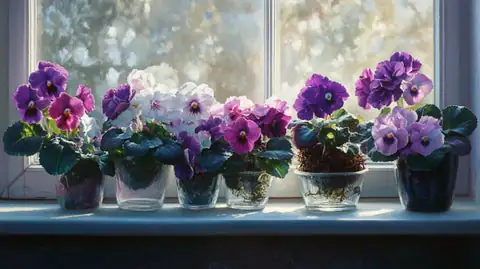 african violet indoor setting