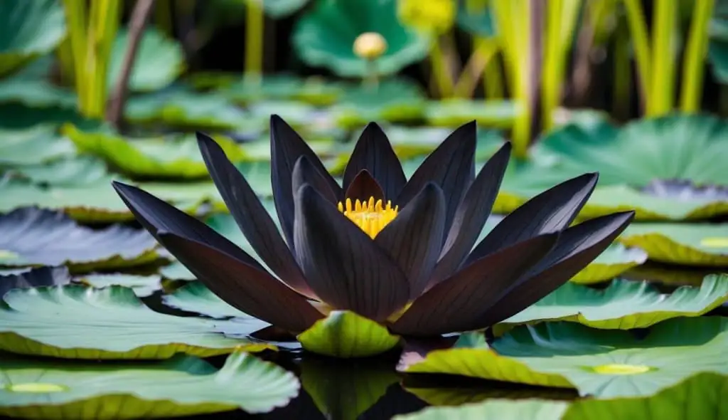 lotus leaf with black spot disease