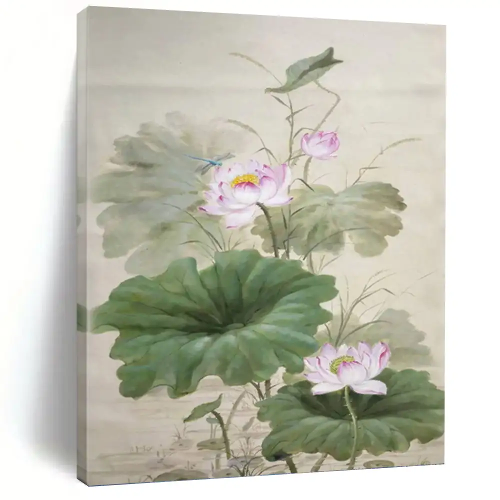 traditional Chinese lotus painting