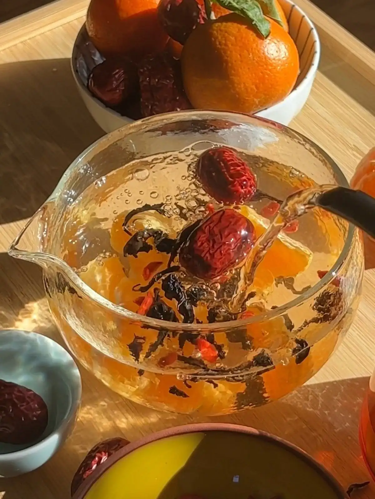 Chinese herbal tea with thyme