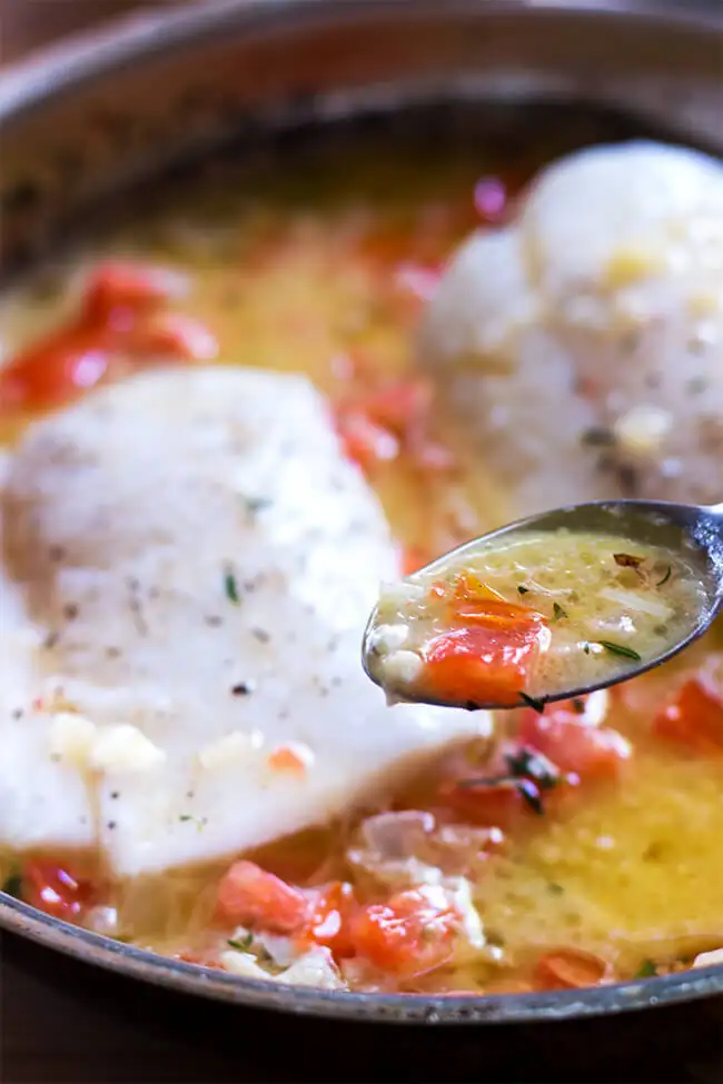 thyme with seafood dish