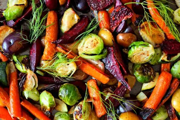 thyme with roasted vegetables