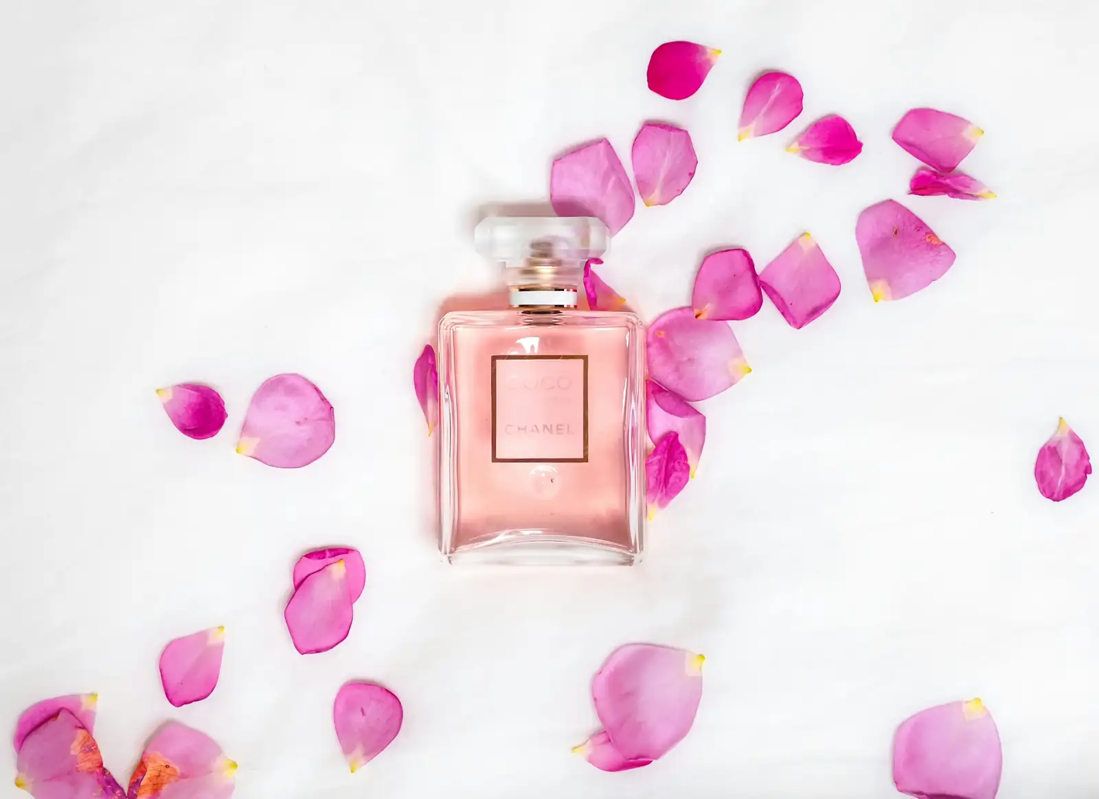 perfume bottle with lily of the valley