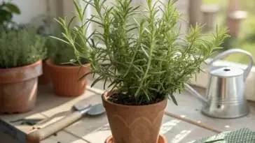 rosemary in terracotta pot
