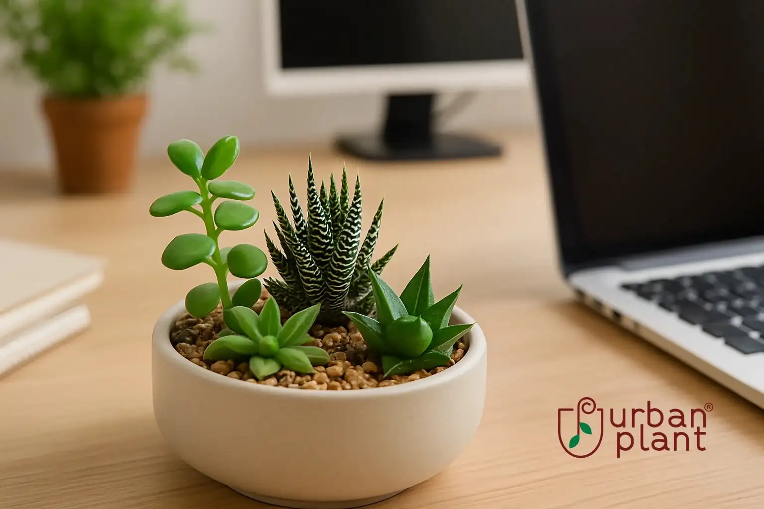 Haworthia on office desk
