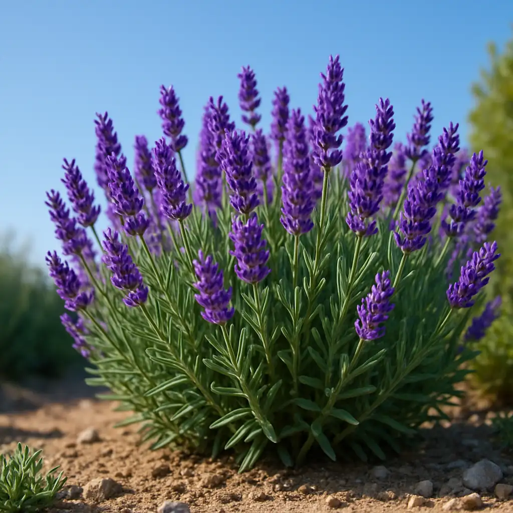 lavender plants in sunlight