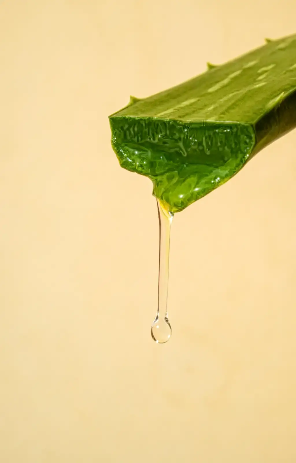 aloe vera leaf gel close-up