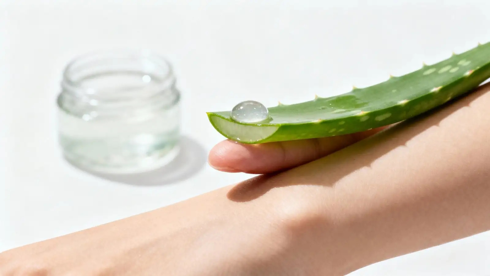 aloe vera gel application on skin