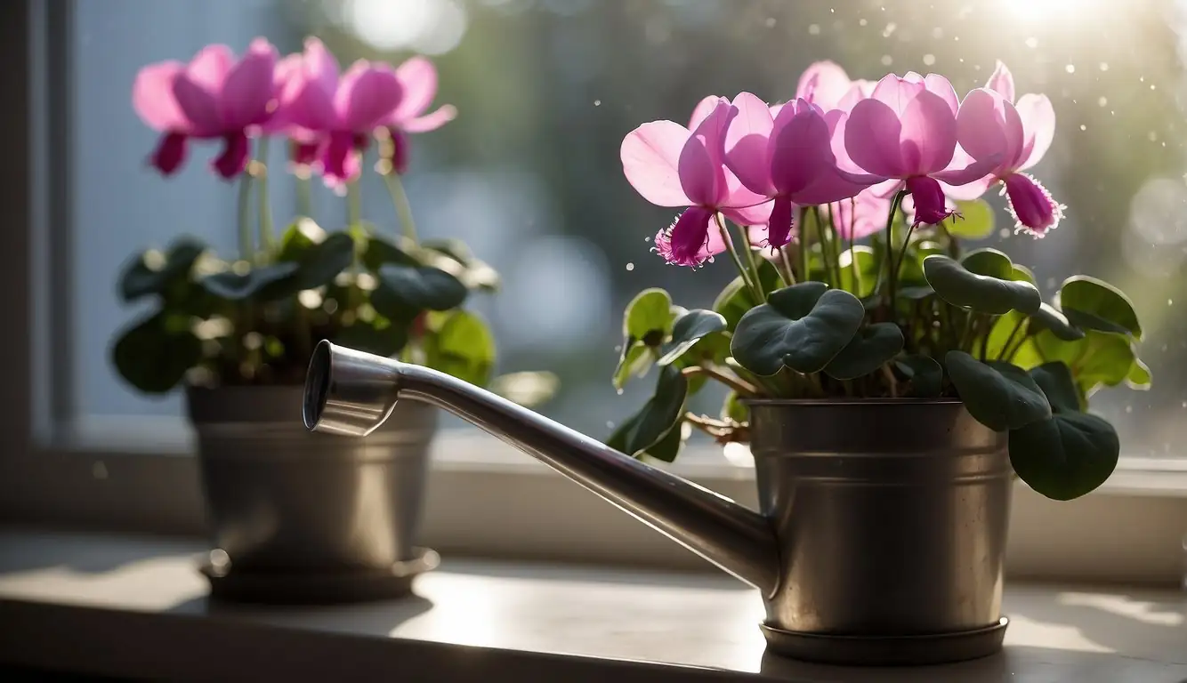 cyclamen bottom watering tray method