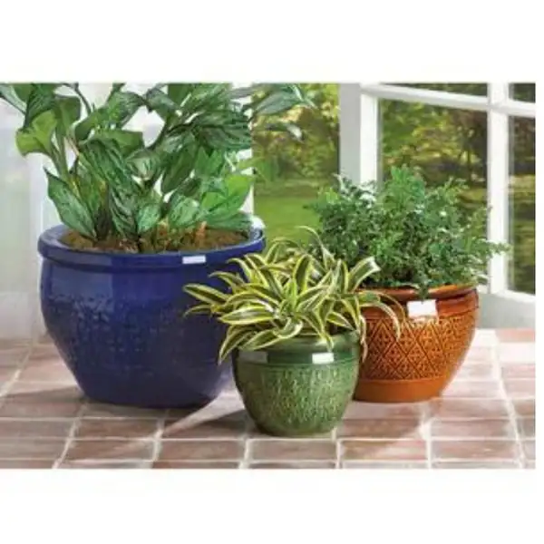 primrose desk trio cement pots