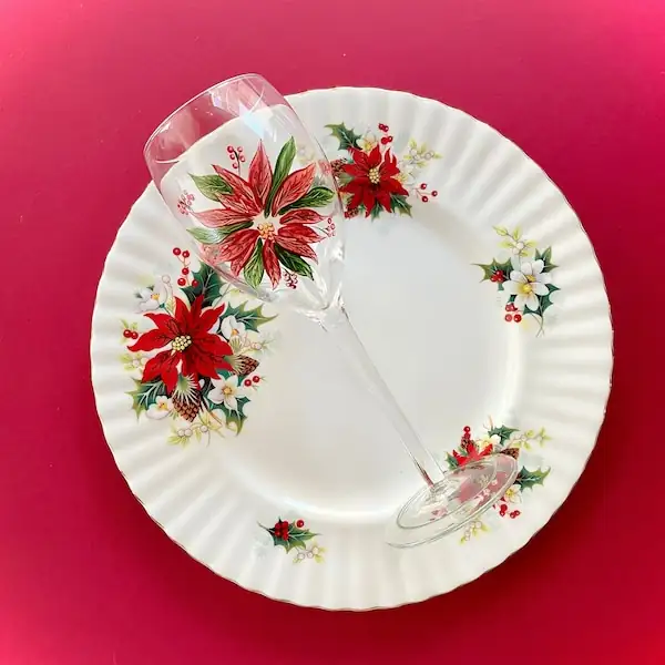 poinsettia Chinese New Year decor