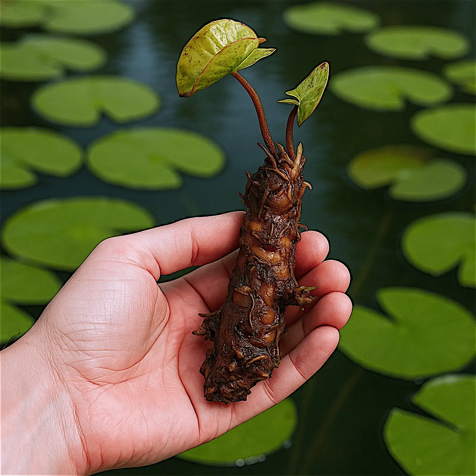 hardy water lily rhizome planting