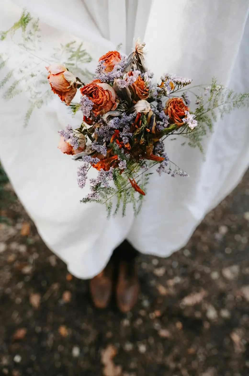 African marigold dried flowers bouquet