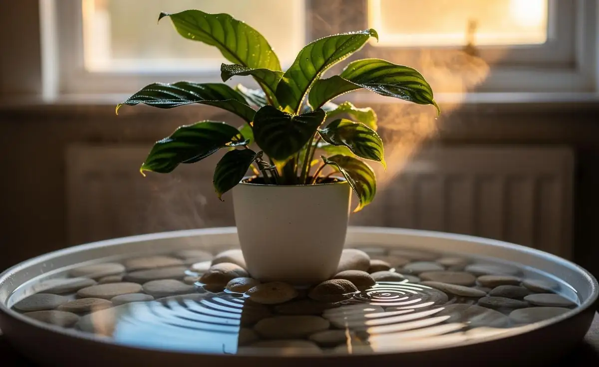 croton humidifier pebble tray setup