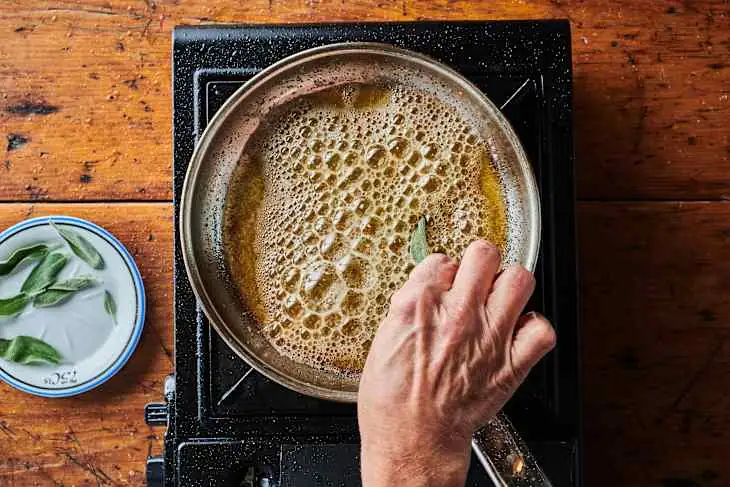 sage brown butter frying pan