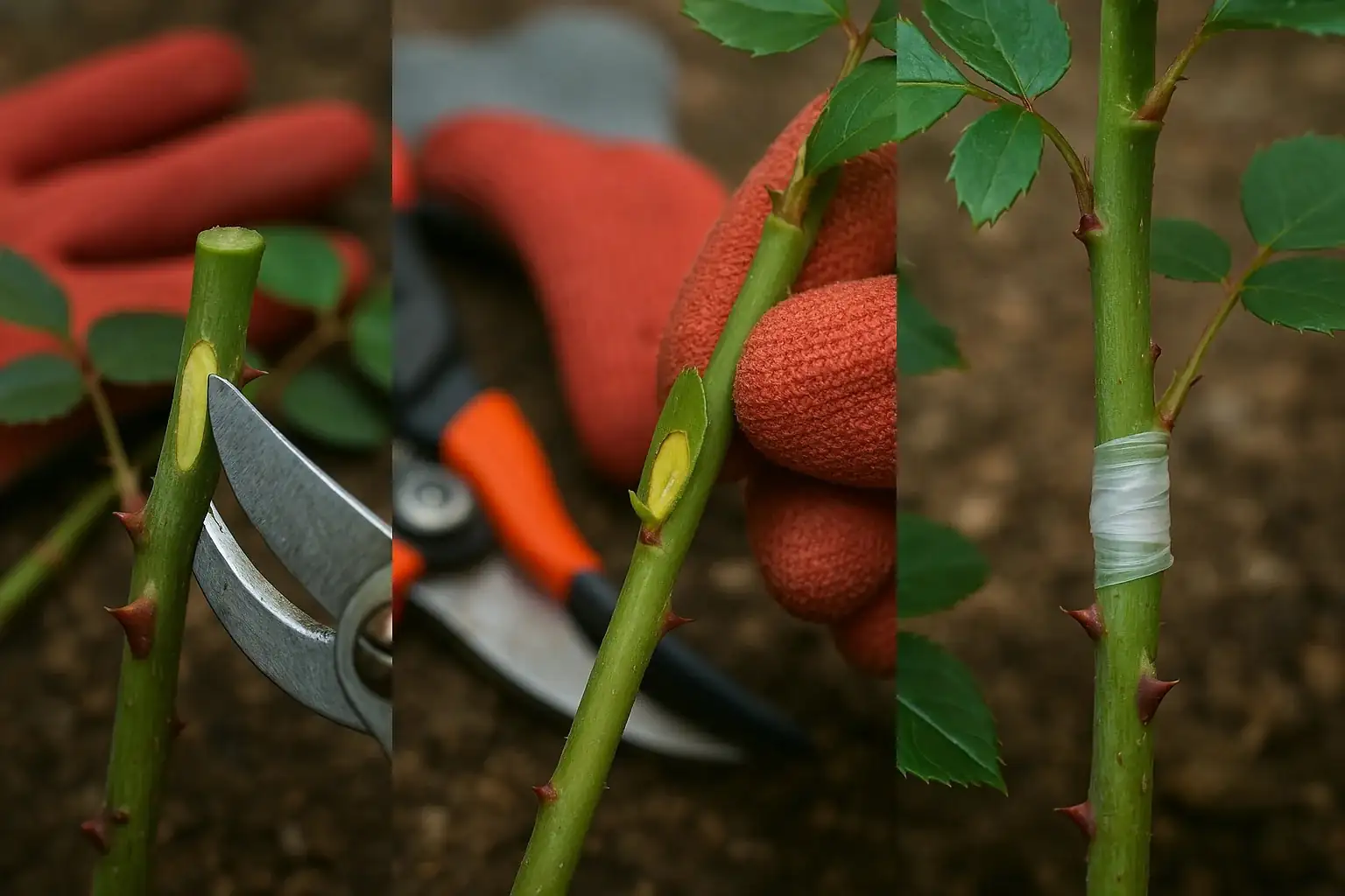 rugosa rose T-budding graft