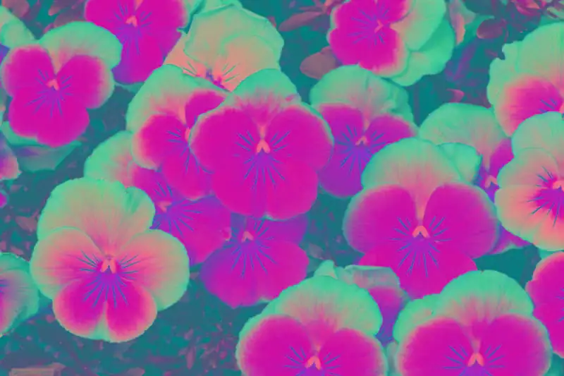 pansy blotch patterns close-up