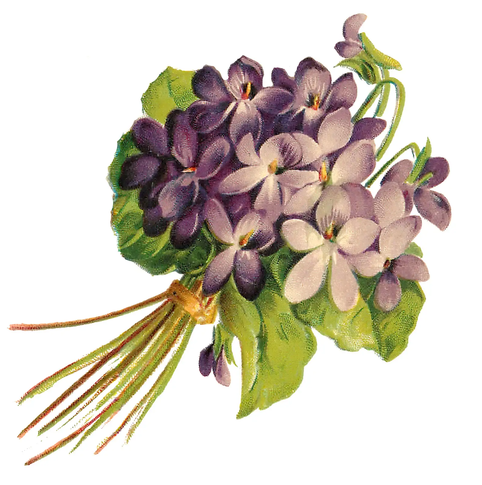 sweet violet Victorian bouquet