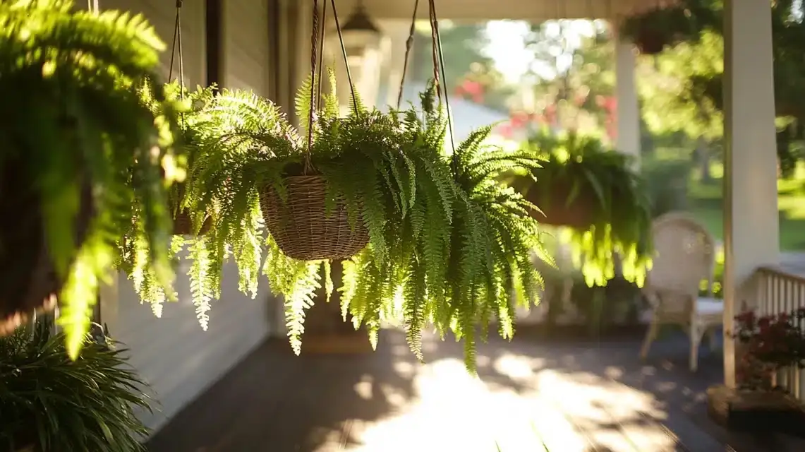 boston fern Victorian porch hanging