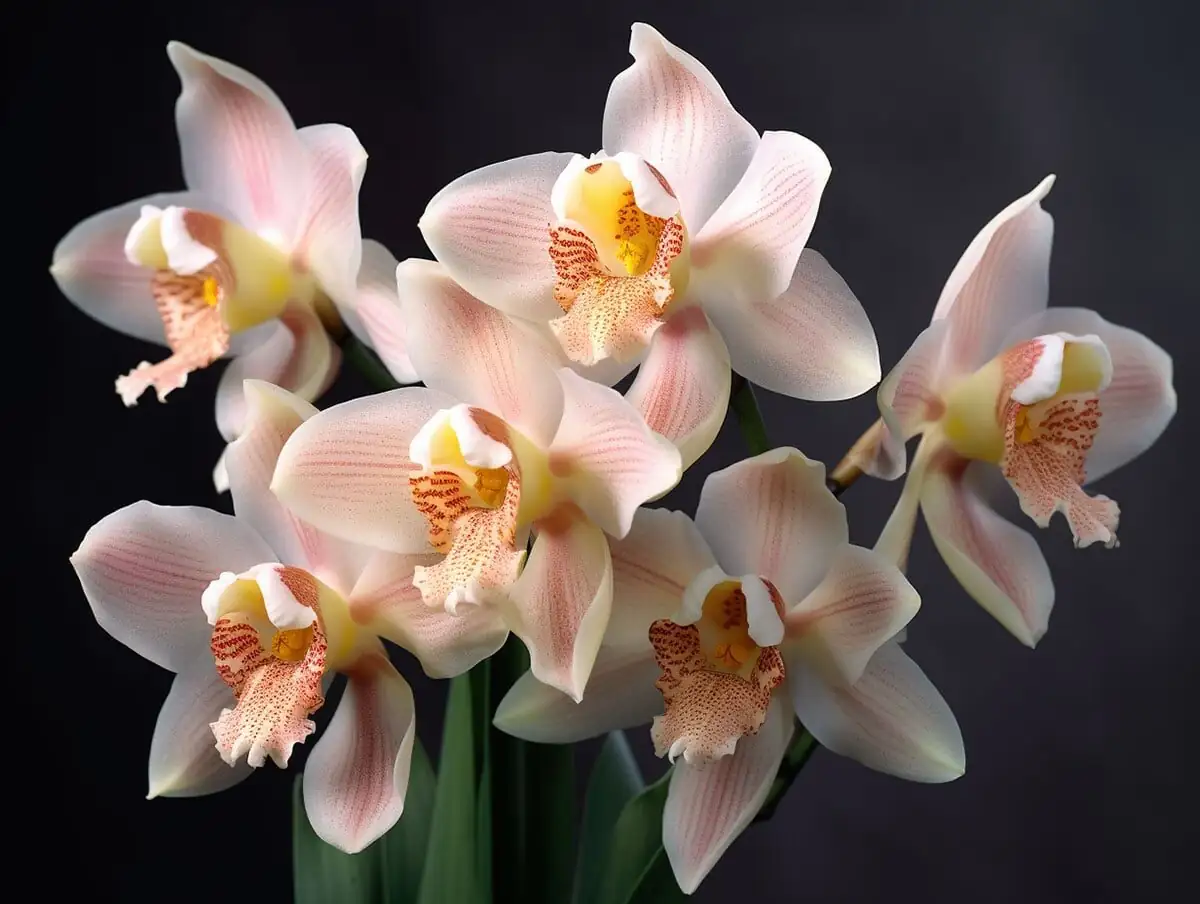cymbidium orchid window sheer curtain