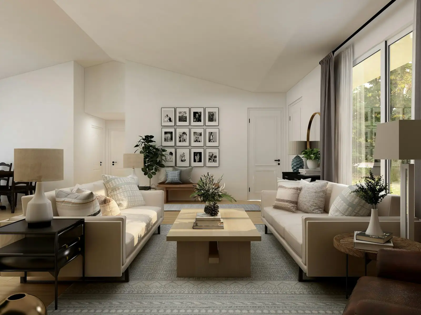 syngonium pair living room sofa