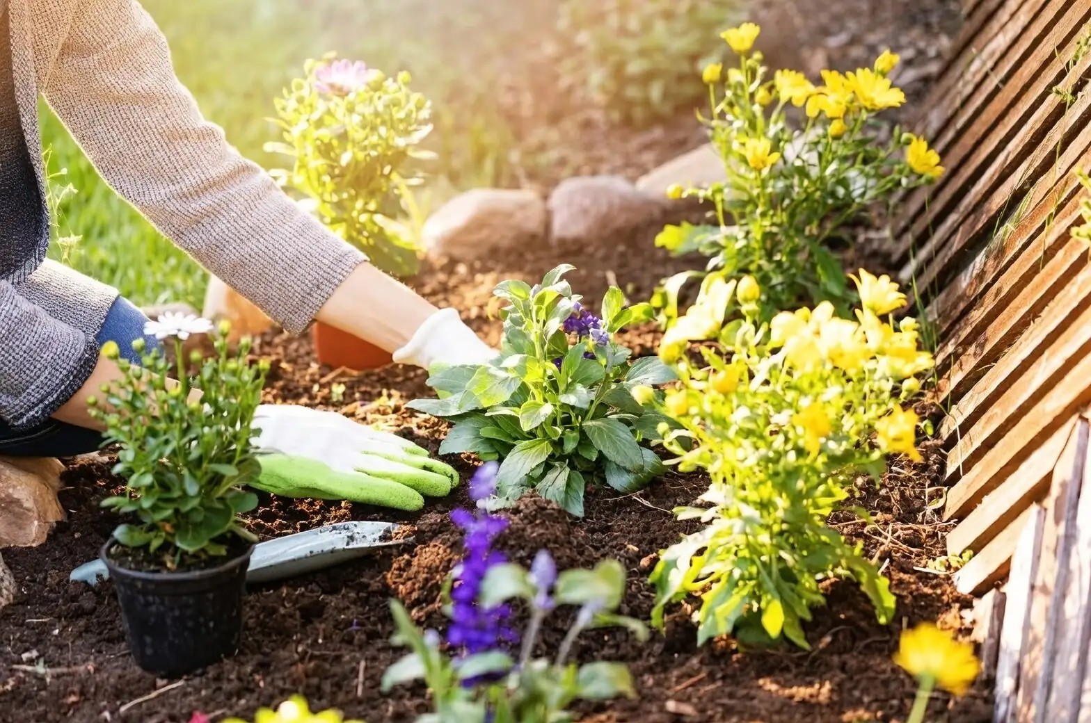 syngonium pruning with gloves