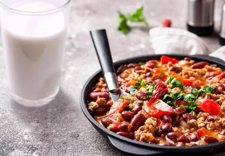 milk with chili peppers kitchen