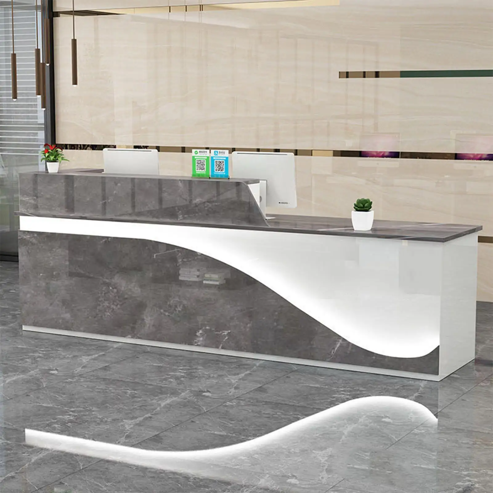 guzmania office reception desk display