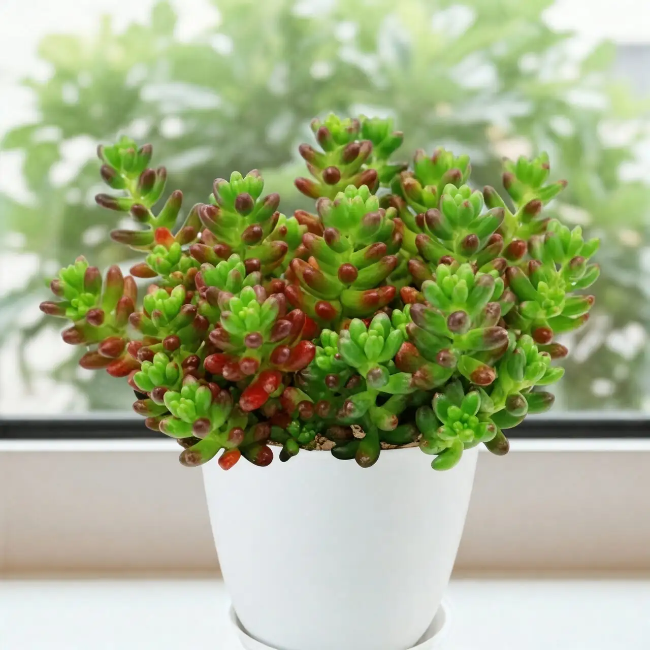 sedum rubrotinctum watering indoor window