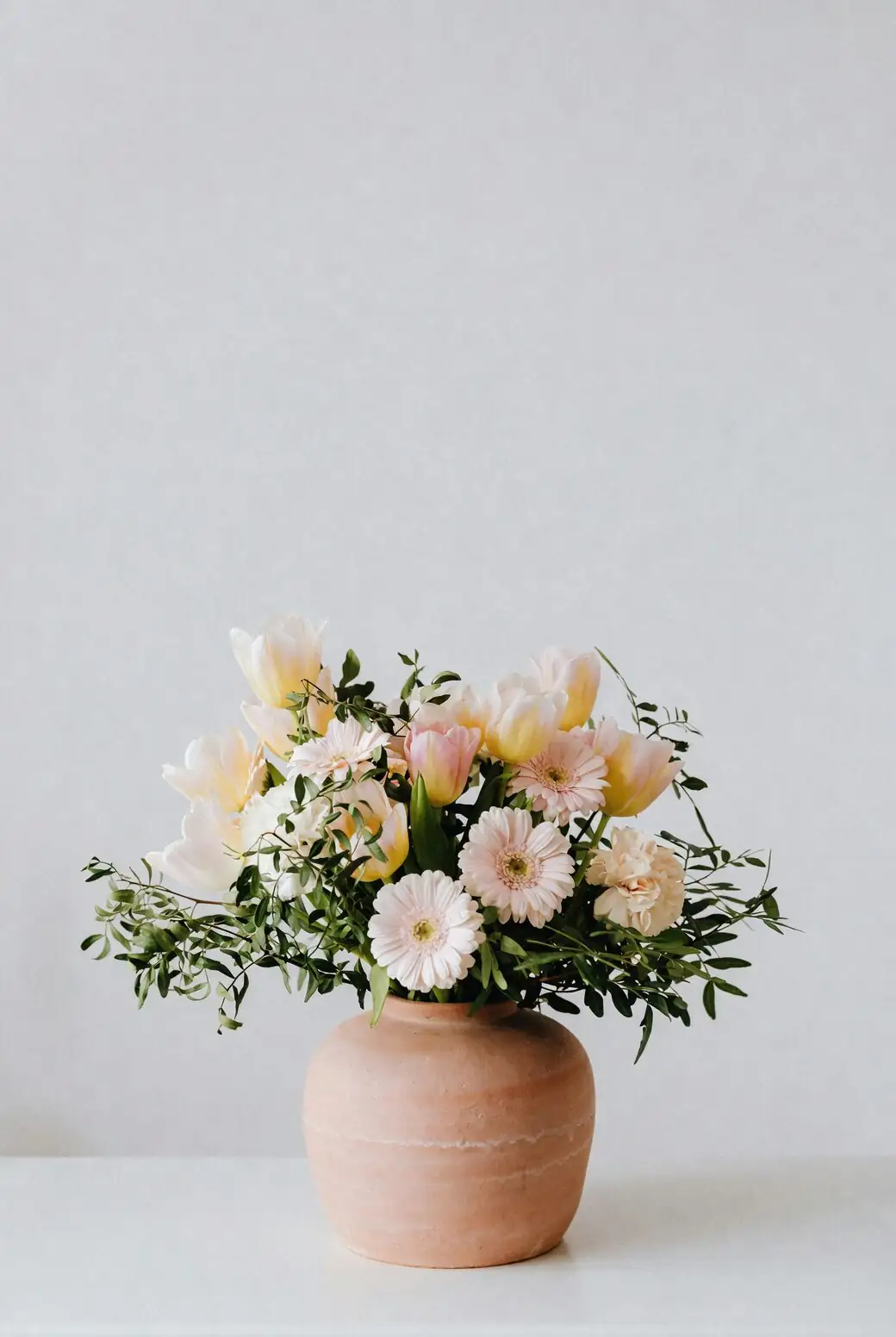 pennywort test tube vase arrangement