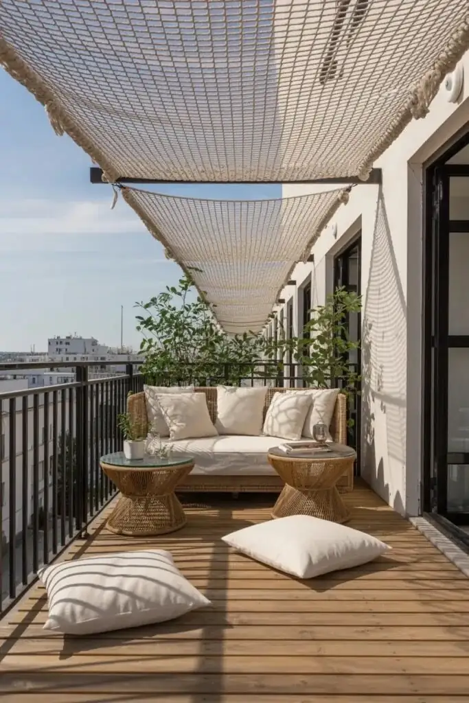 fuchsia shade net balcony