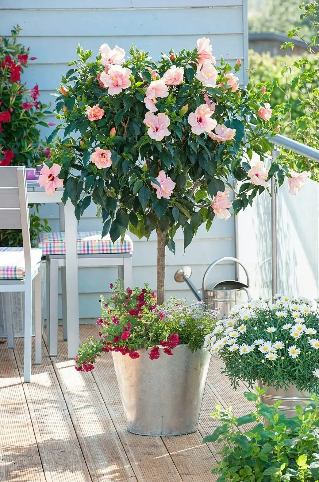 hibiscus balcony full sun pot
