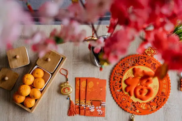lucky bamboo Chinese New Year decor