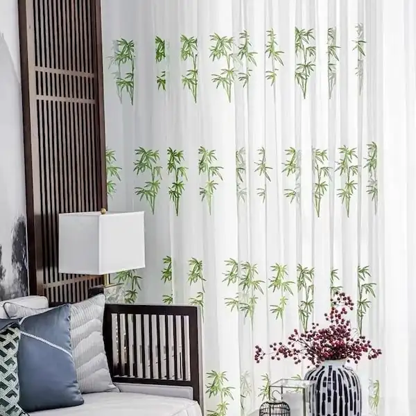 lucky bamboo south window sheer curtain