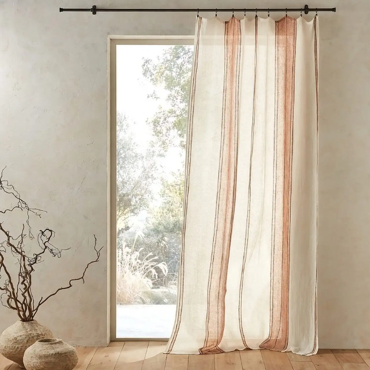lucky bamboo window sheer curtain