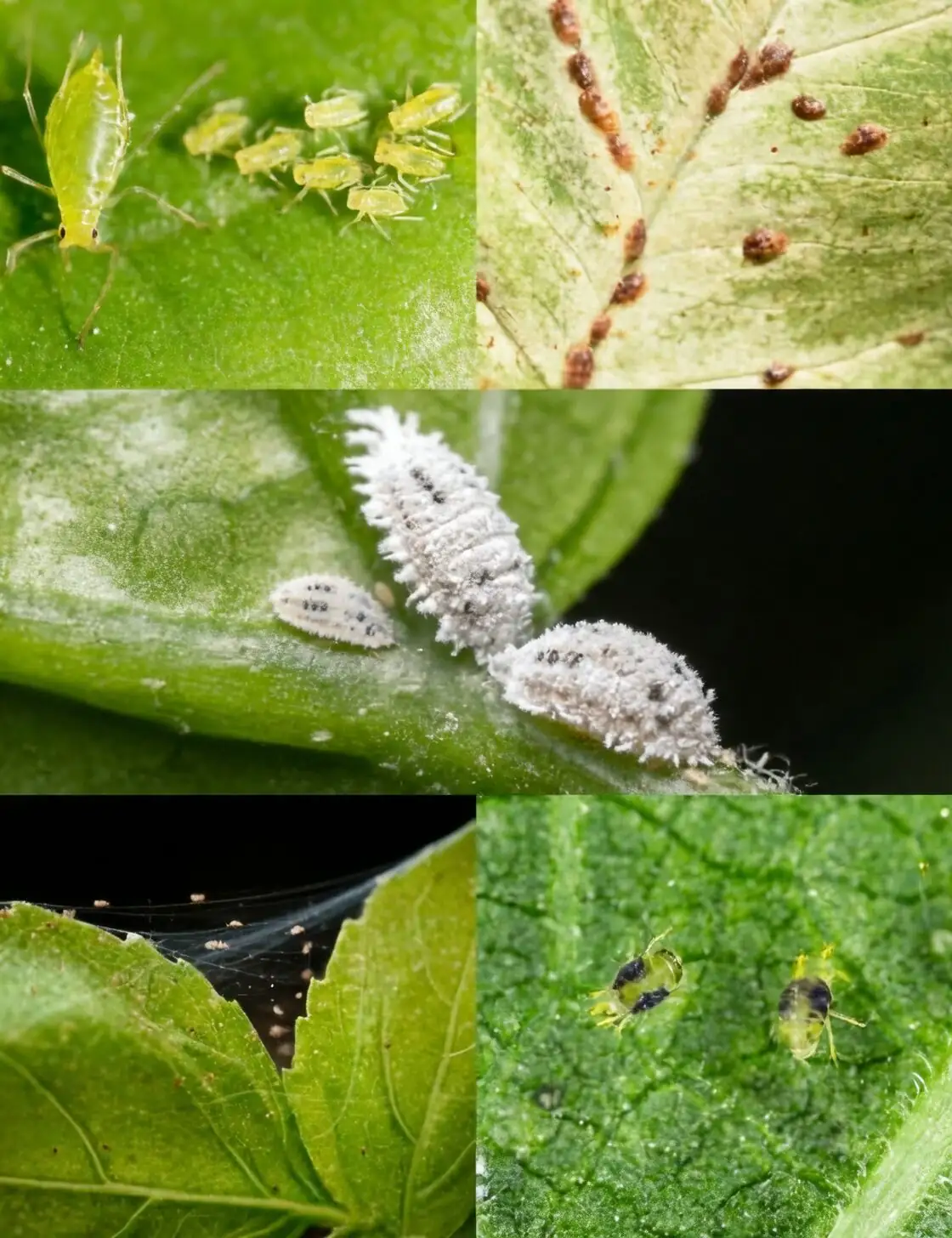 tradescantia zebrina scale insects underside close-up