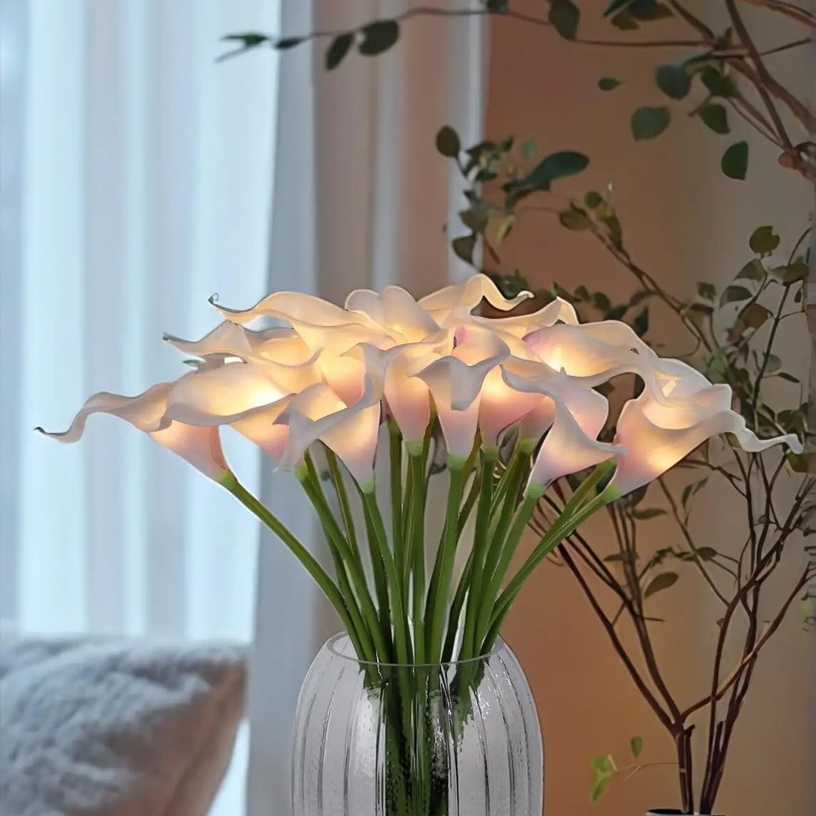 calla lily backlit interior