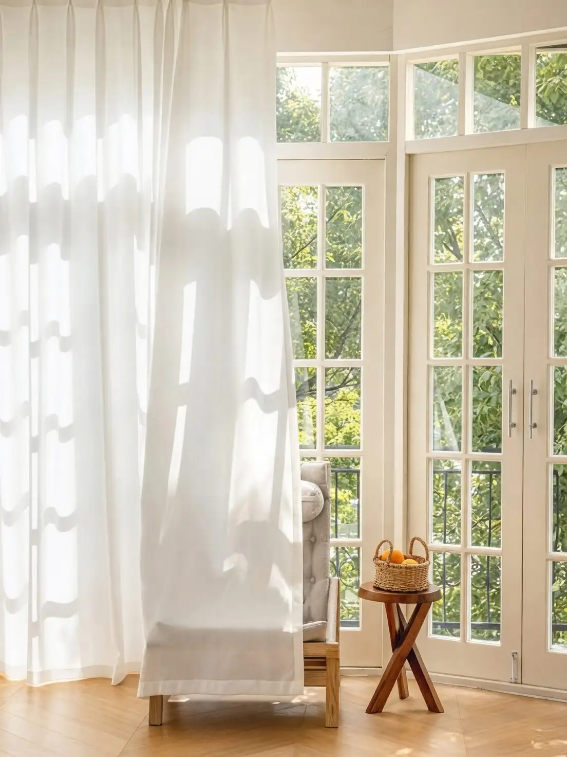 podocarpus east facing window sheer curtain