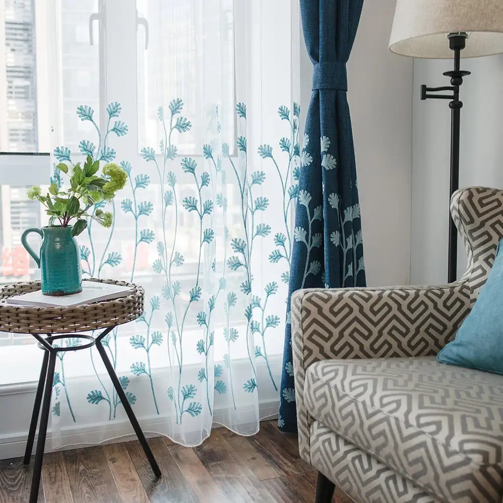 aluminum plant window sheer curtain