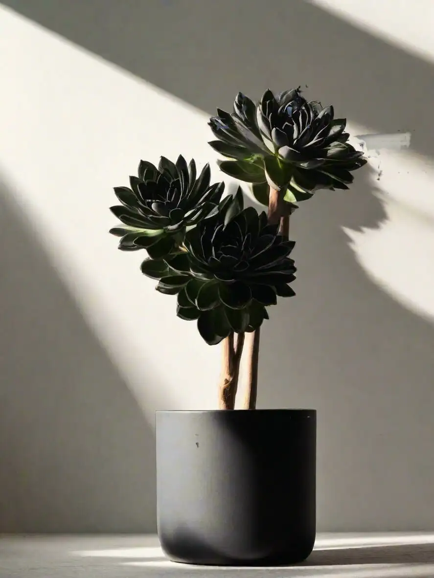 aeonium zwartkop potted balcony