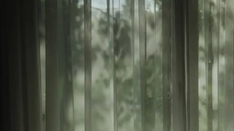 maidenhair fern sheer curtain window