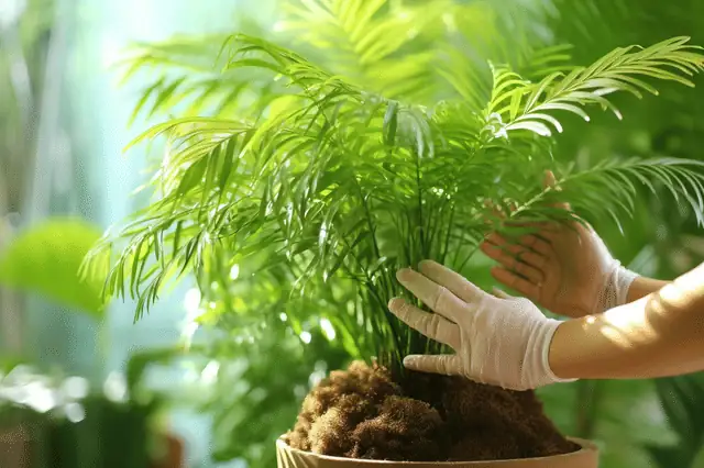 parlor palm pot leca drainage