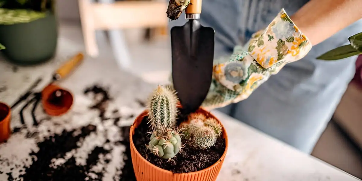 Opuntia dillenii potting mix layers