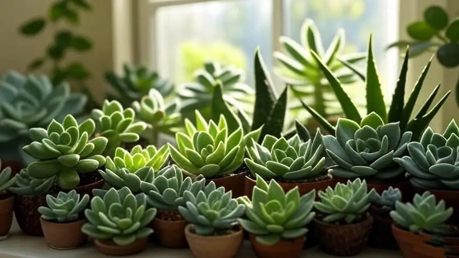 succulent winter windowsill sunlight